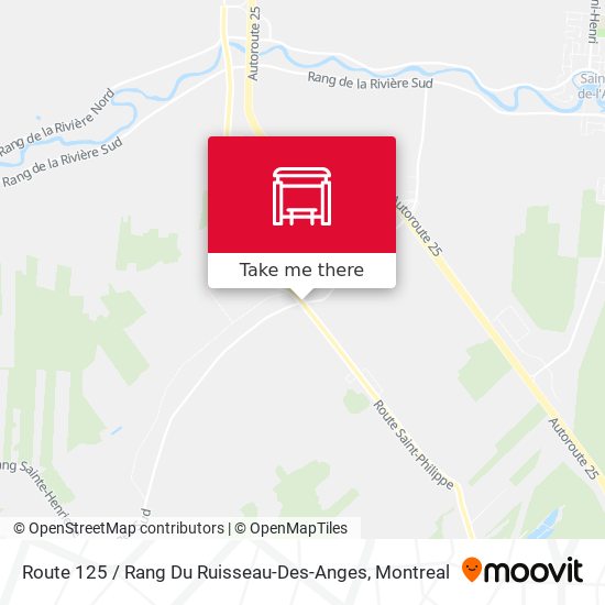 Route 125 / Rang Du Ruisseau-Des-Anges map