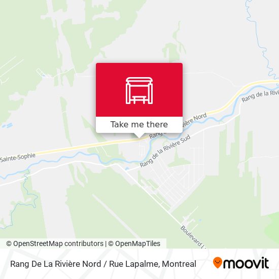 Rang De La Rivière Nord / Rue Lapalme map