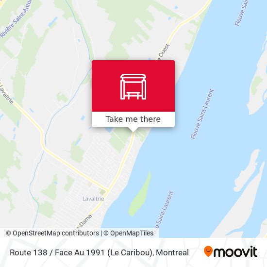 Route 138 / Face Au 1991 (Le Caribou) map