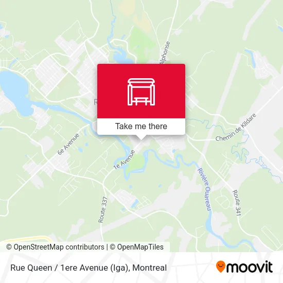 Rue Queen / 1ere Avenue (Iga) map