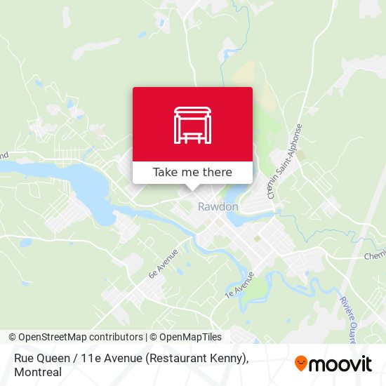 Rue Queen / 11e Avenue (Restaurant Kenny) map