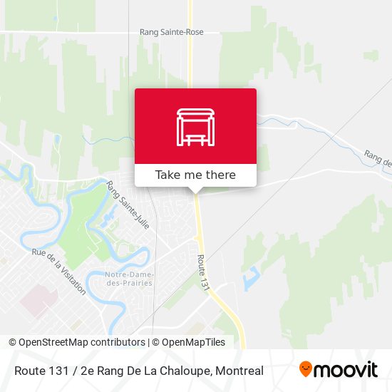 Route 131 / 2e Rang De La Chaloupe map