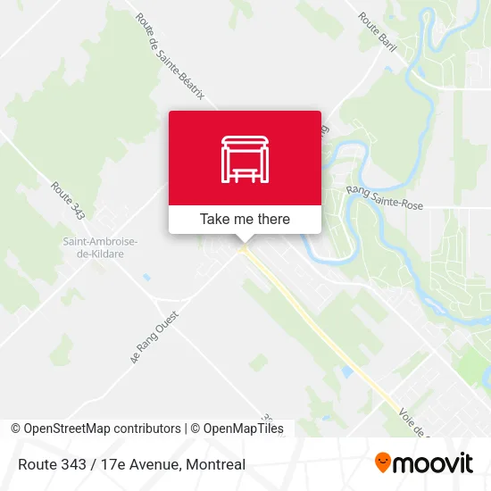 Route 343 / 17e Avenue map