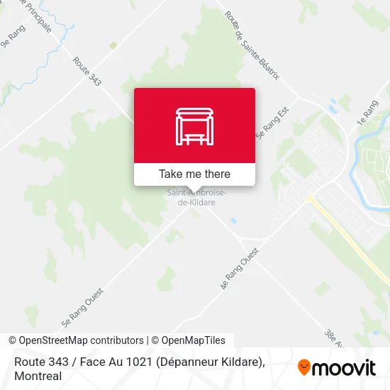 Route 343 / Face Au 1021 (Dépanneur Kildare) map