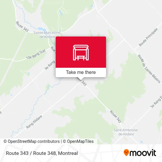 Route 343 / Route 348 map