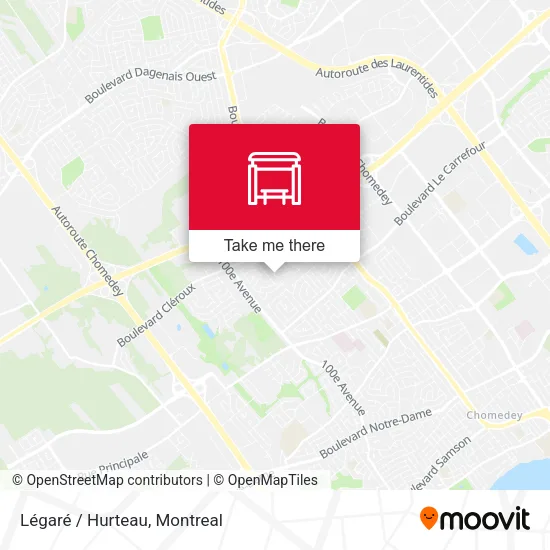 Légaré / Hurteau map
