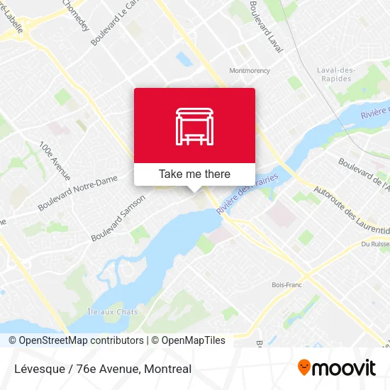 Lévesque / 76e Avenue map