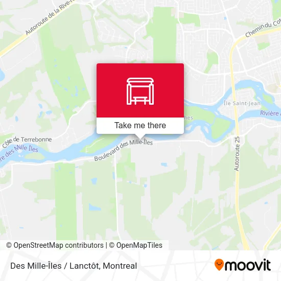 Des Mille-Îles / Lanctôt map