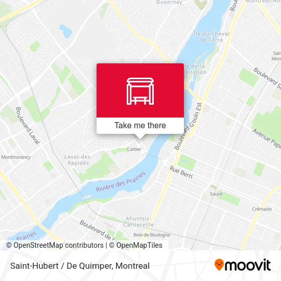 Saint-Hubert / De Quimper map
