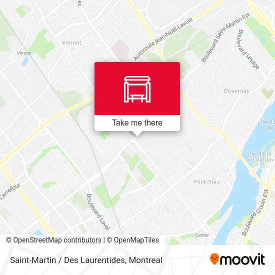 Saint-Martin / Des Laurentides map