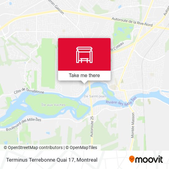 Terminus Terrebonne Quai 17 map