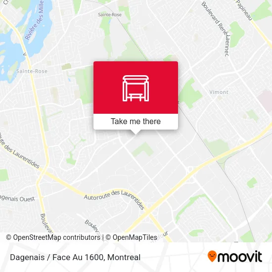 Dagenais / Face Au 1600 map