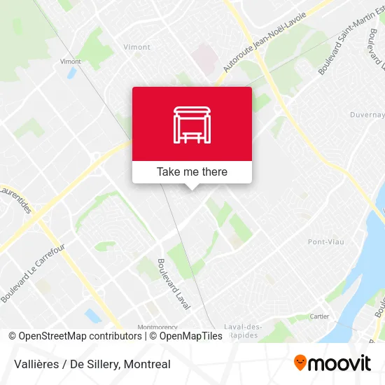 Vallières / De Sillery map