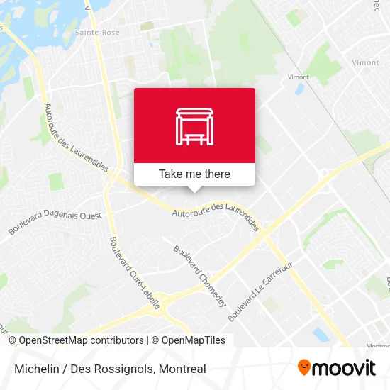 Michelin / Des Rossignols map