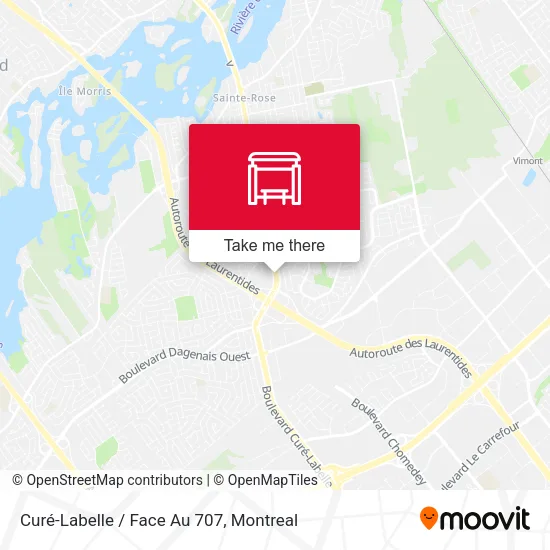 Curé-Labelle / Face Au 707 map