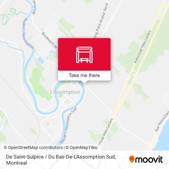 De Saint-Sulpice / Du Bas-De-L'Assomption Sud map