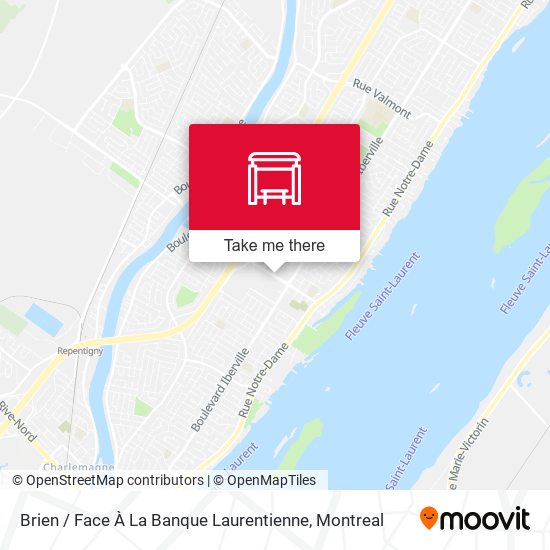 Brien / Face À La Banque Laurentienne map