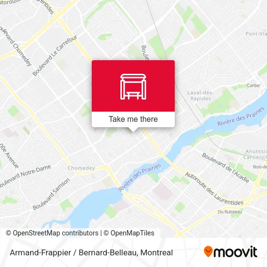 Armand-Frappier / Bernard-Belleau map