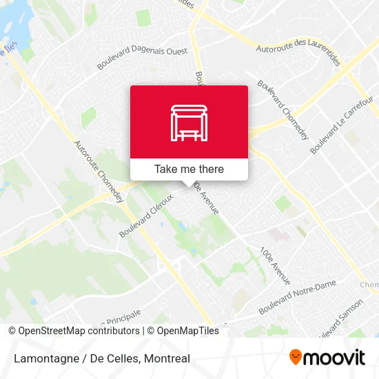 Lamontagne / De Celles map