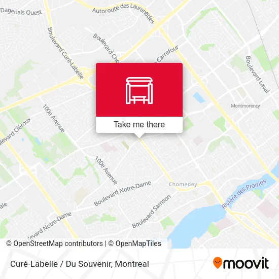 Curé-Labelle / Du Souvenir map