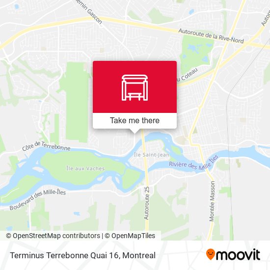 Terminus Terrebonne Quai 16 map