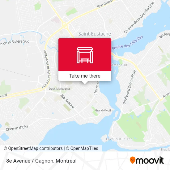 8e Avenue / Gagnon map