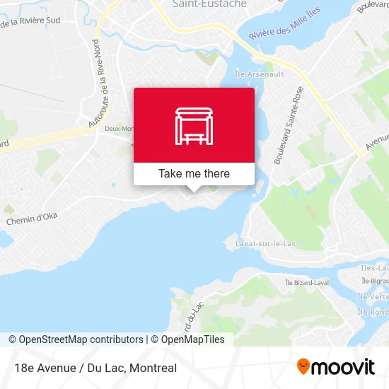 18e Avenue / Du Lac map