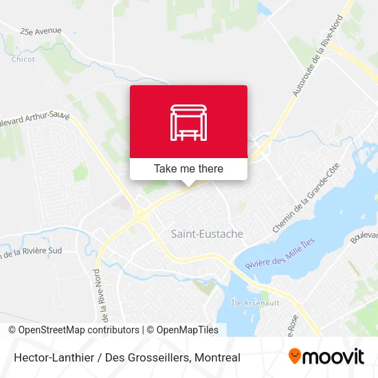 Hector-Lanthier / Des Grosseillers map