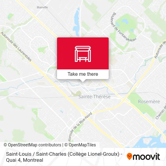 Saint-Louis / Saint-Charles (Collège Lionel-Groulx) - Quai 4 map