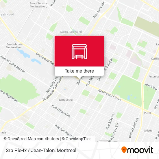 Srb Pie-Ix / Jean-Talon map