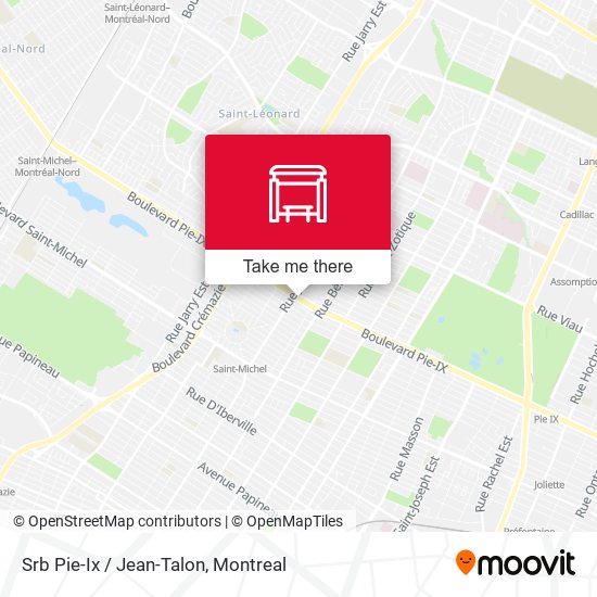 Srb Pie-Ix / Jean-Talon map