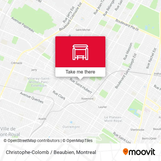Christophe-Colomb / Beaubien map