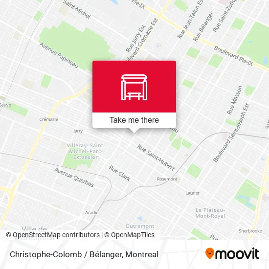 Christophe-Colomb / Bélanger map