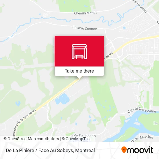 De La Pinière / Face Au Sobeys map