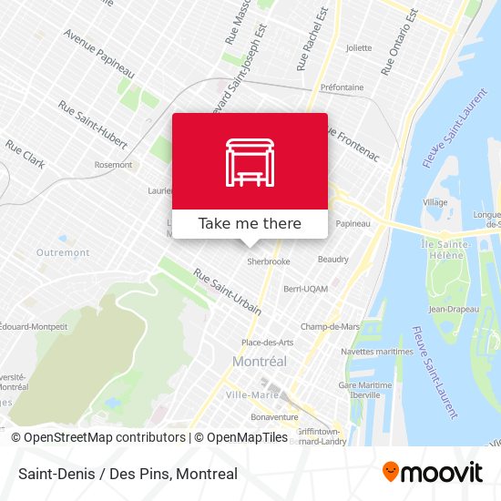 Saint-Denis / Des Pins map