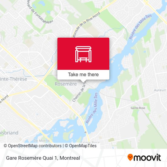 Gare Rosemère Quai 1 map