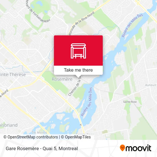 Gare Rosemère - Quai 5 map
