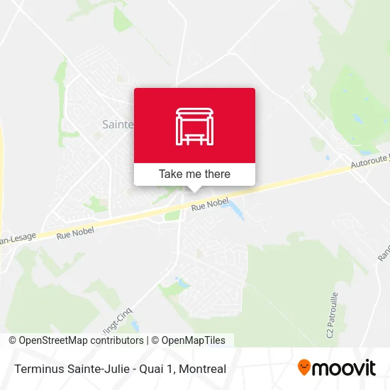Terminus Sainte-Julie - Quai 1 map