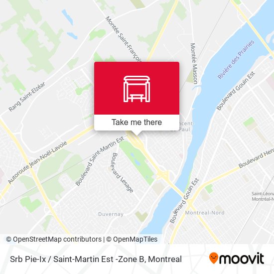 Srb Pie-Ix / Saint-Martin Est -Zone B map