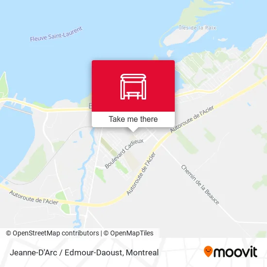 Jeanne-D'Arc / Edmour-Daoust map