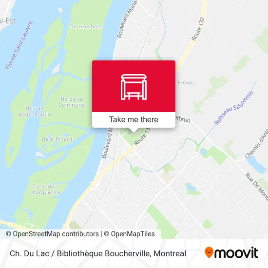 Ch. Du Lac / Bibliothèque Boucherville map