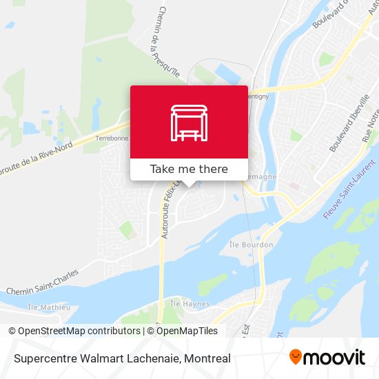 Supercentre Walmart Lachenaie map