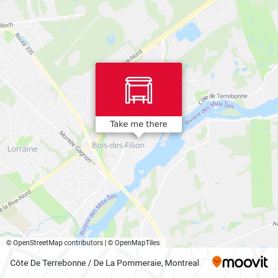 Côte De Terrebonne / De La Pommeraie map