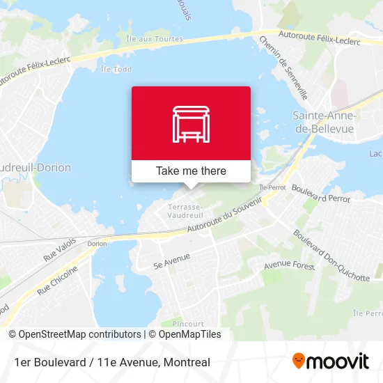 1er Boulevard / 11e Avenue map