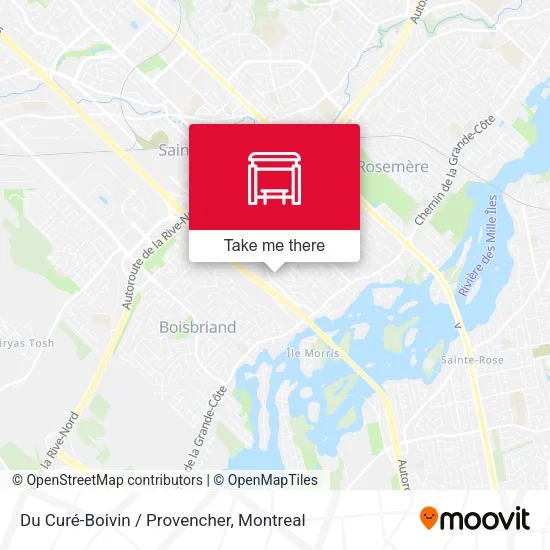 Du Curé-Boivin / Provencher map