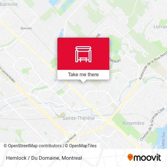 Hemlock / Du Domaine map