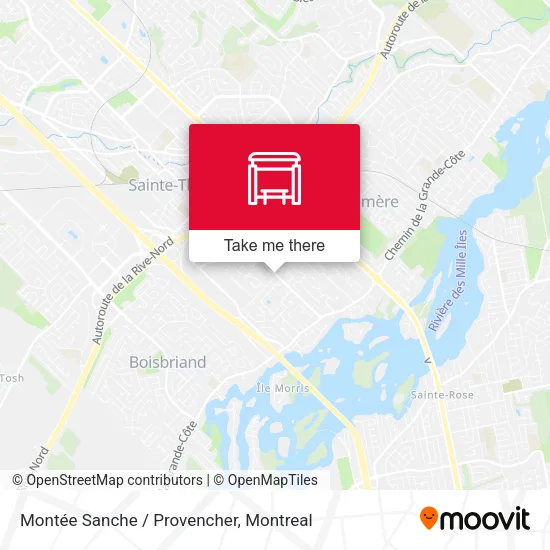 Montée Sanche / Provencher map