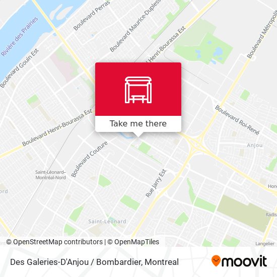 Des Galeries-D'Anjou / Bombardier map
