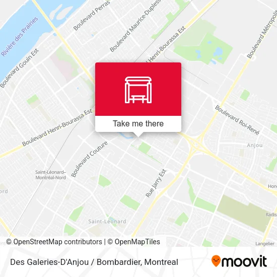 Des Galeries-D'Anjou / Bombardier map