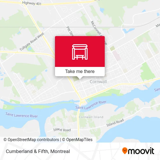 Cumberland & Fifth map